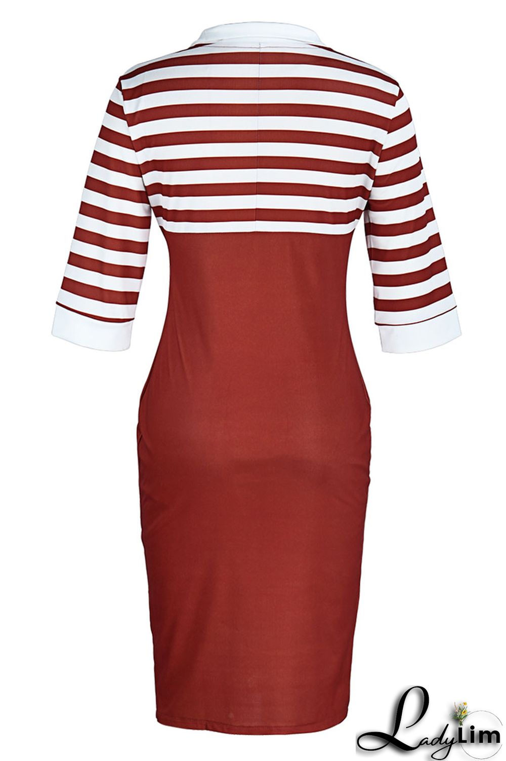 Green Casual Print Patchwork Buttons Slit V Neck One Step Skirt Dresses