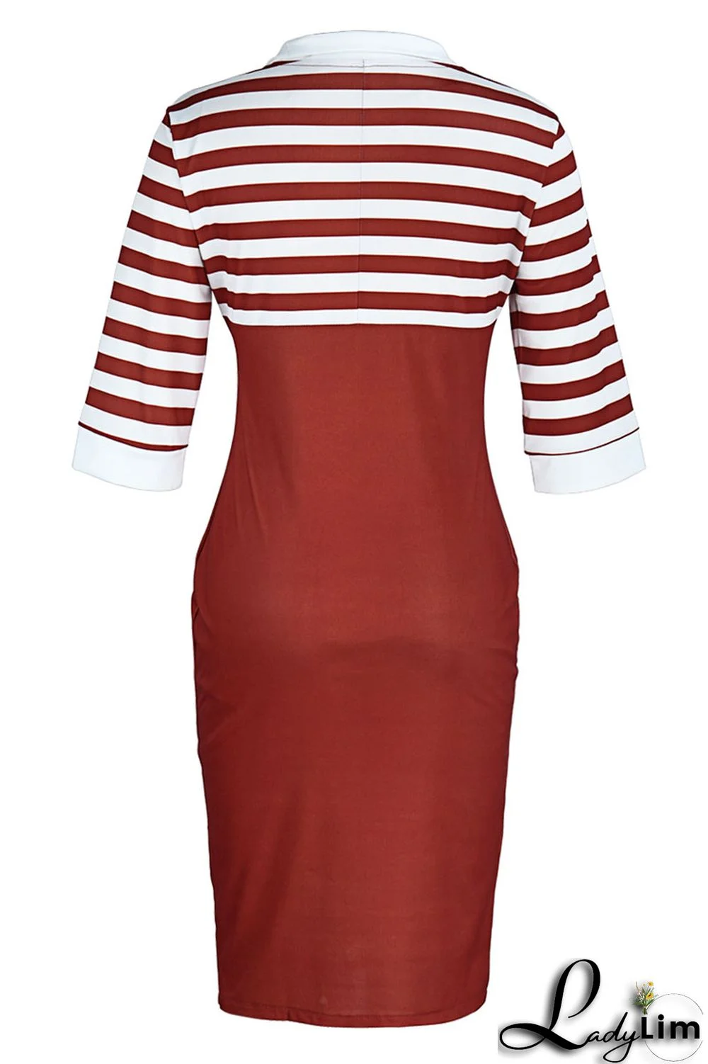 Green Casual Print Patchwork Buttons Slit V Neck One Step Skirt Dresses