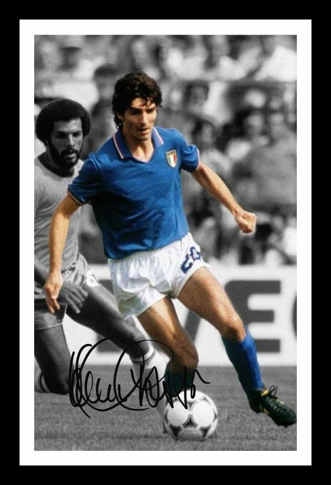 Paolo Rossi - Italy Autograph Signed & Framed Photo Poster painting