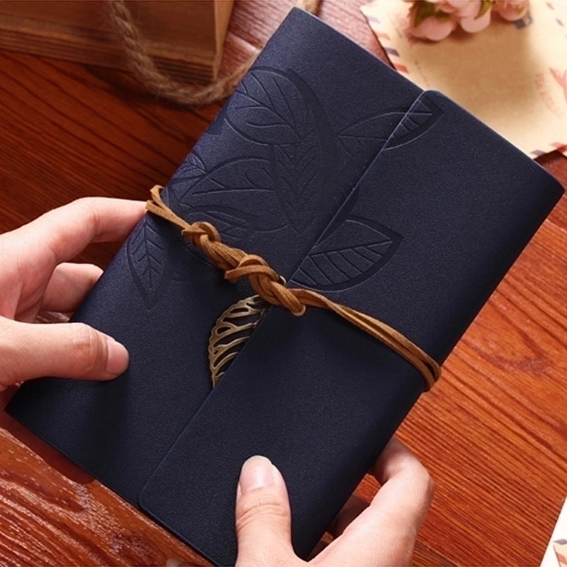 1 Piece Plant Learning School Pu Leather Paper Retro Notebook