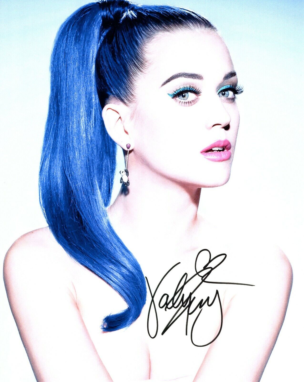 Signed Photo Poster painting of Katy Perry 10x8