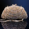 High Quality Metal Hollow Diamond Inlaid Luxury Crystal Evening Bag Diamond Handbag Women Gem Clutch Bag