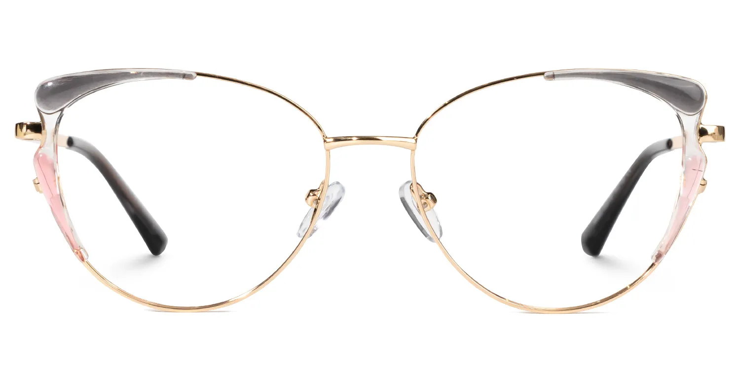 Felta Grau-Rosa Cateye Brille Grau-Rosa