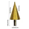 1Pcs 4-42 Mm Titanium Coated Step Drill Bit HSS Wood Metal Hole Cutter