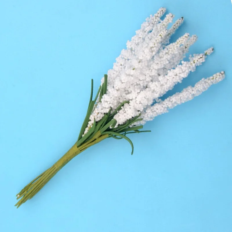 10pcs Cheap Artificial Mini Lavender Foam Flower Bouquet For Wedding Flower Decoration Scrapbooking DIY Wreath Fake Rose Flowers