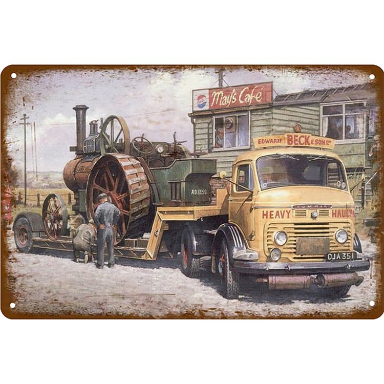 Voiture de camions lourds - Enseigne Vintage Métallique/Enseignes en bois - 20*30cm/30*40cm