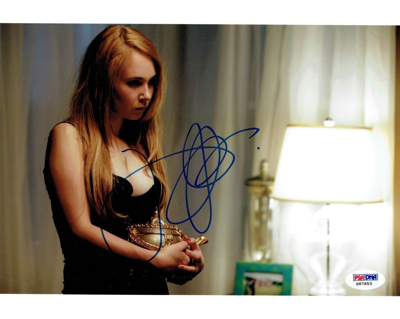 Juno Temple Signed Brass Teapot Authentic Autographed 8x10 Photo Poster painting PSA/DNA #X67653