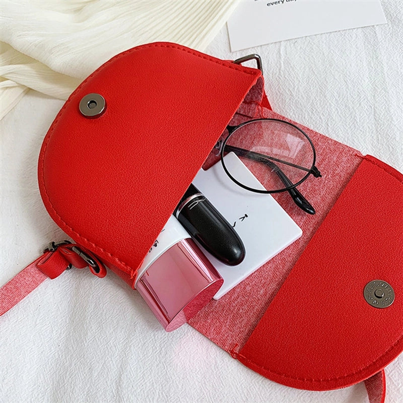 Kid’S Pu Leather Animal Cartoon Character Fruit Cute Semicircle Zipper Crossbody Bag