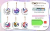 6Pcs Butterfly Diamond Art Keychain Ornaments DIY Diamond Painting Keychain Kits (B)