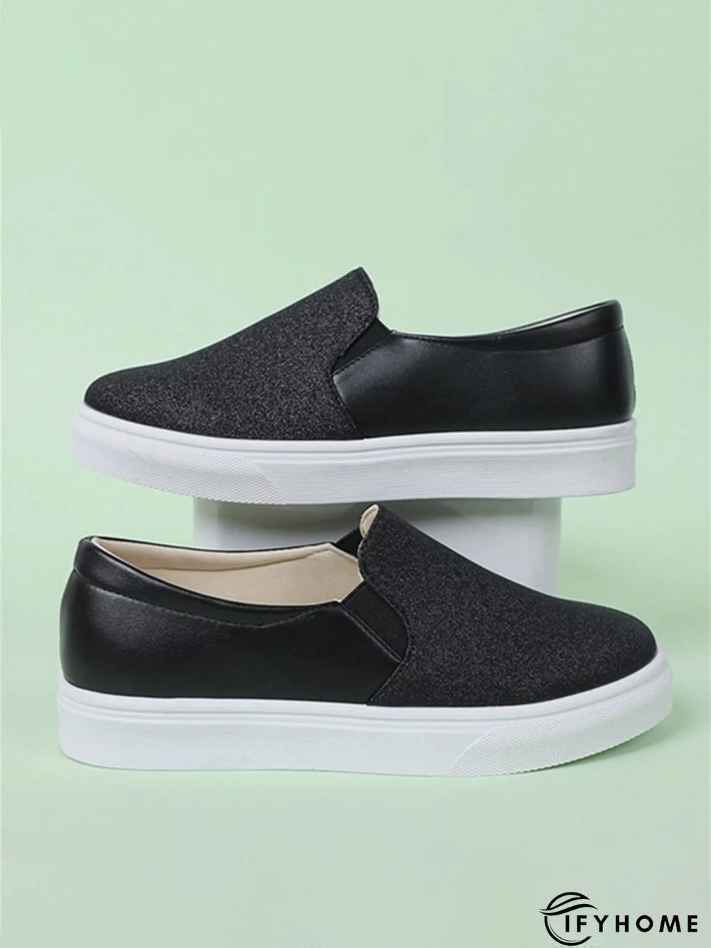 Glitter Split Joint Slip On Casual Shoes | IFYHOME