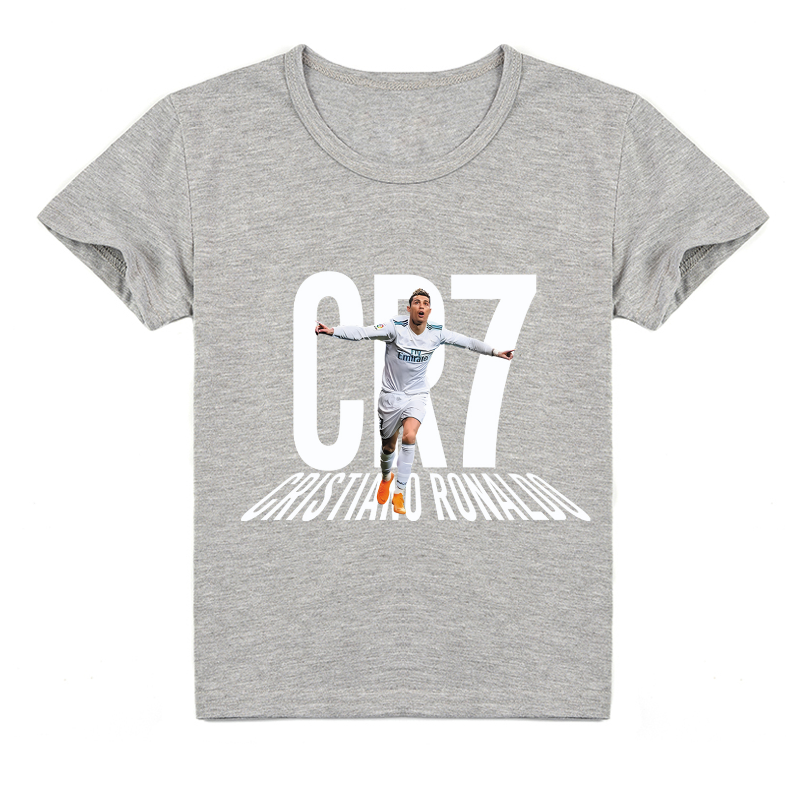 Mayoulove Cool Cristiano Ronaldo Short Sleeve T-Shirt for Kids - Perfect for Boys & Girls, Soccer Fan Apparel-Mayoulove