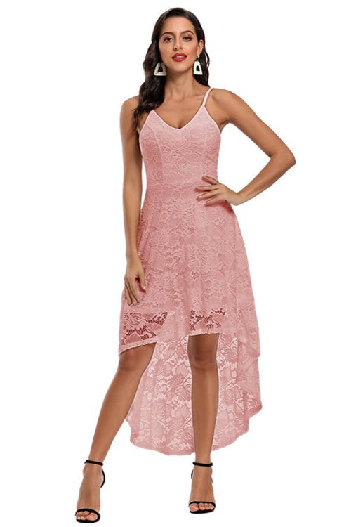 Cute High Low Lace Cocktail Dress - Chicaggo
