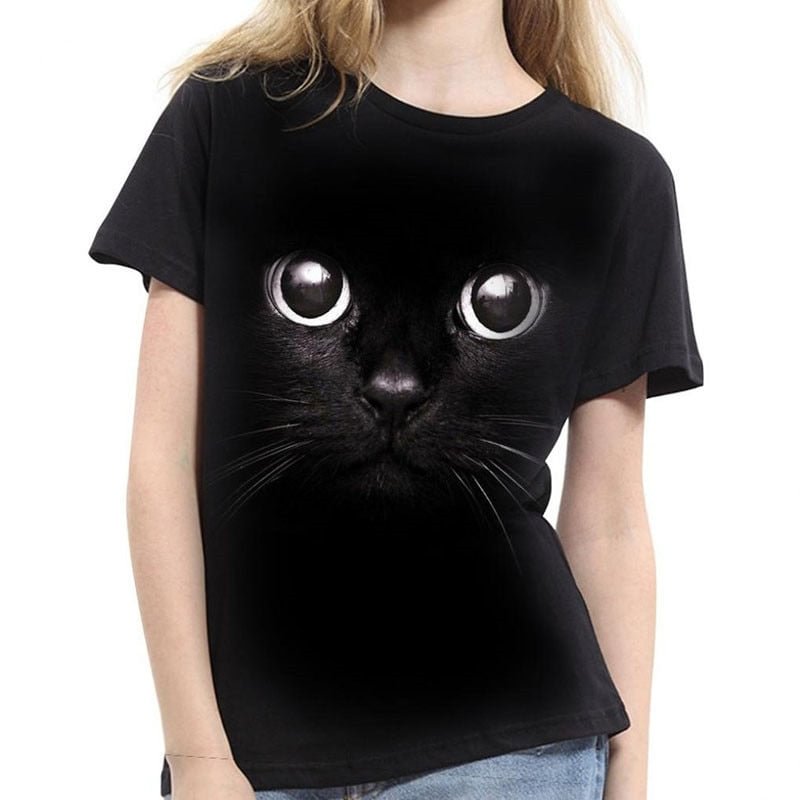 Fashion 2020 New Cool T-shirt Men Women 3d Tshirt Print cat Short Sleeve Summer Lovers Tops Tees T shirt