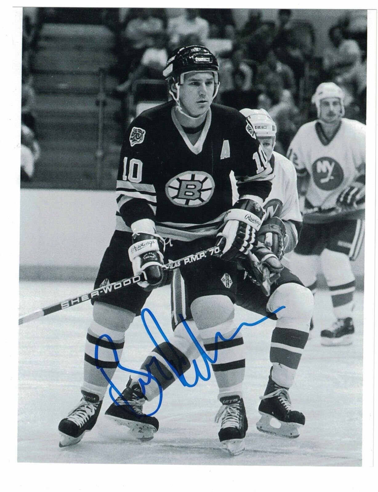 Barry Pederson Boston Bruins Signed 8 x 10