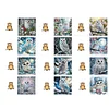 12pcs Diamond Painting Owl Greeting Card Set with Envelope Daily Wishing Cards for Birthdays Thanksgiving & Special Occasion