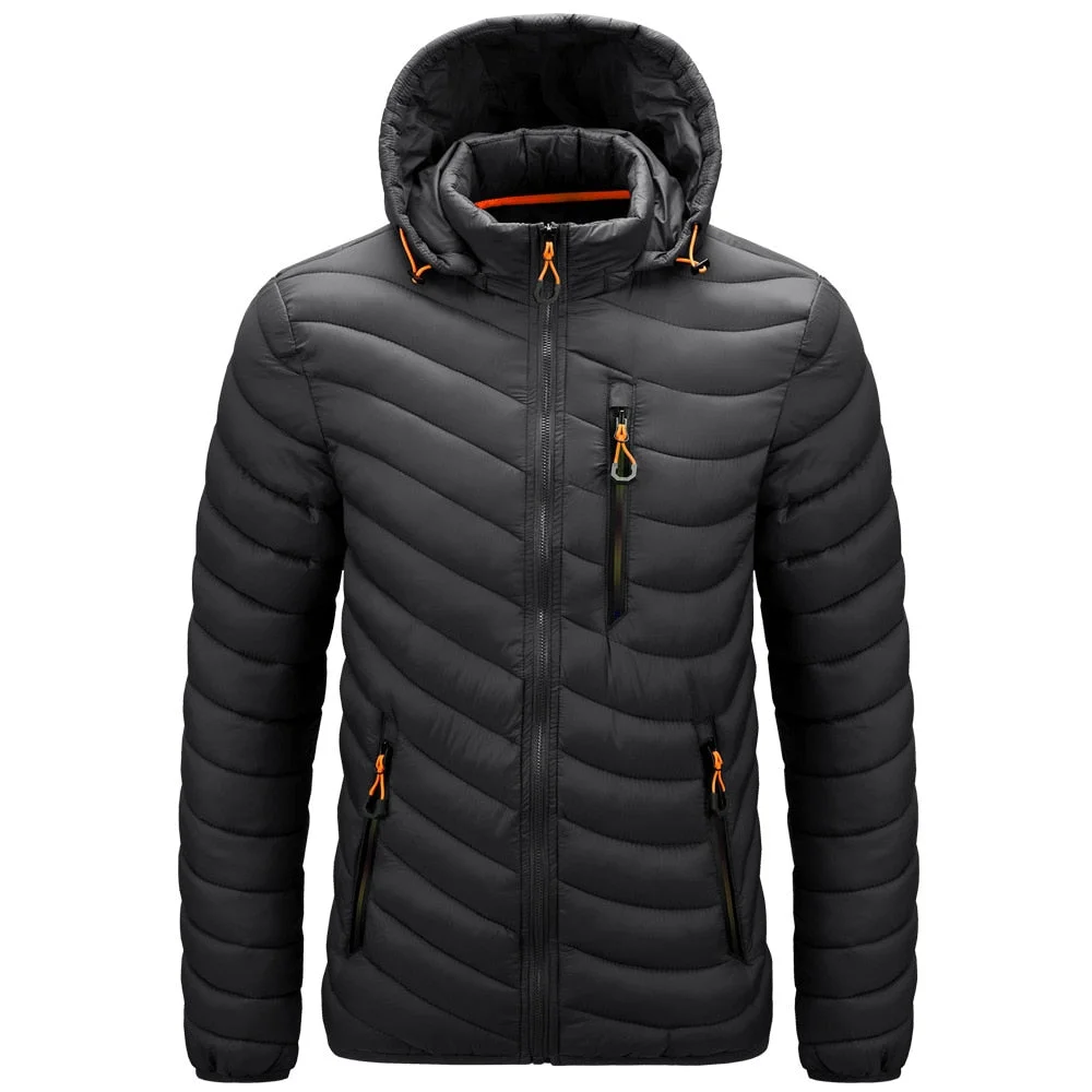 2021 Winter New Leisure Warmth Thick Waterproof Jacket Parka Coat Jacket Men\'s Windproof Hat Parker Jacket Jacket Men
