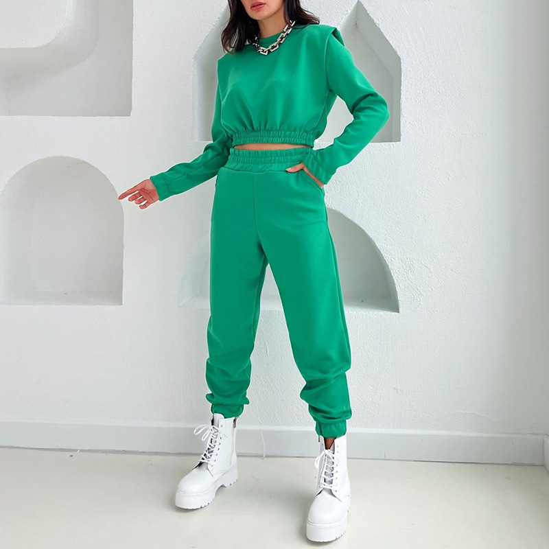 Rotimia Chic Wide Shoulder Casual Pennies Tracksuit