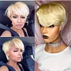 Glueless Hightlight Brown Short Bob Styles Silky Hair Straight Wig