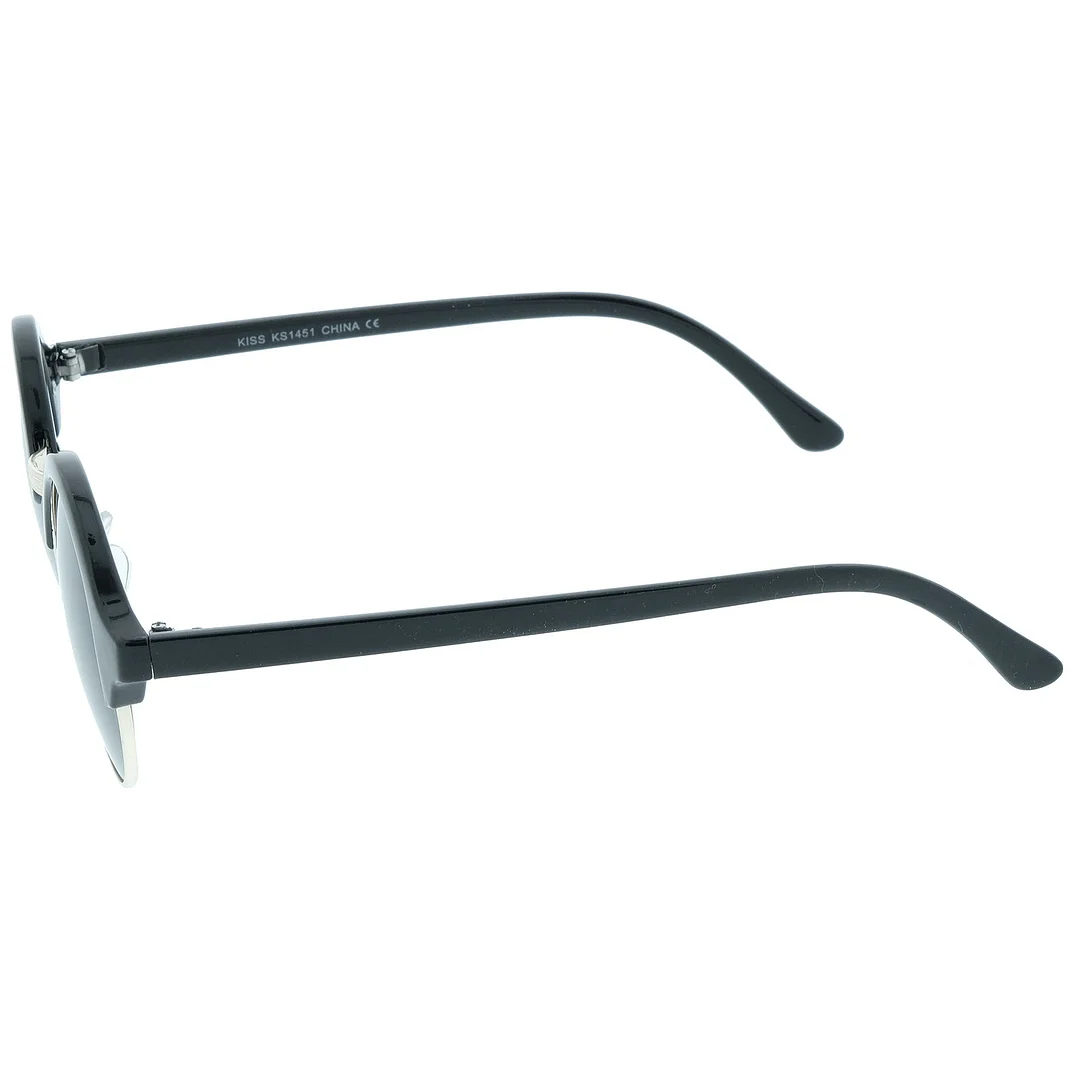 Classic Semi-Rimless Metal Nose Bridge P3 Round glasses 47mm