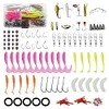 115pcs Fishing Lure Kit Soft and Hard Bait Jig Hooks Sinker Weights Gift for Men