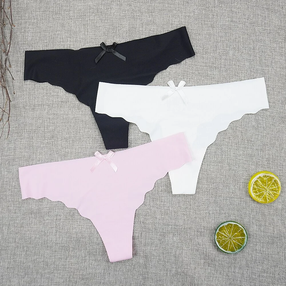 Billionm Plus Size Thong Femme Gstring Seamless Panties Sexy Pack Thongs Woman Low-rise Silk High Quality Panty Leopard S-4XL