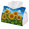 Sunflower Diamond Painting Tissue Box 7.48x5.12Inch Diamond Art Tissue Box 5D Diamond Art Tissue Cover for Kitchen Restaurant Bar Office Parties