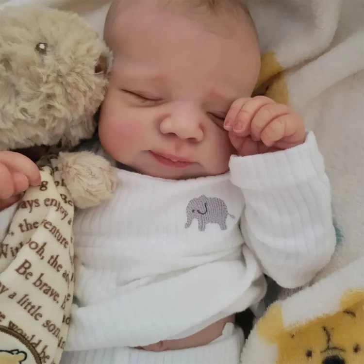  17'' Lifelike Sleeping Cloth Body Newborn Baby Girl Doll Named Nelizin - Reborndollsshop®-Reborndollsshop®
