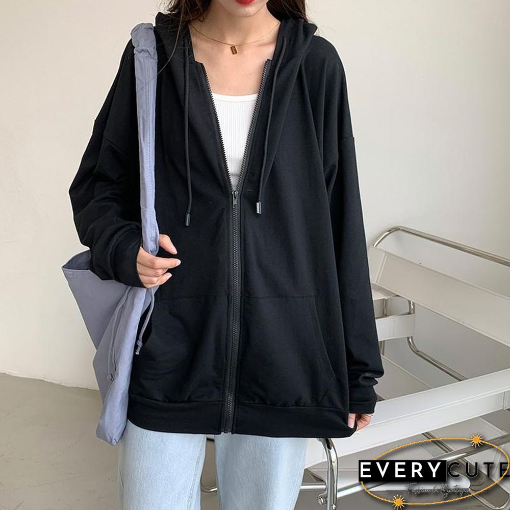 Harajuku Long Sleeve Oversized Hooded Sweatshirts Women Winter Vintage Clothes Woman Warm Thick Jacket Sweetshirt Zip Up Hoodies
