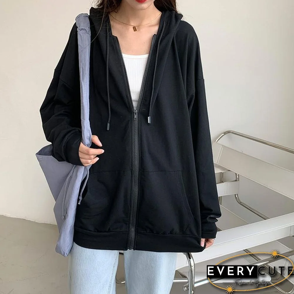 Harajuku Long Sleeve Oversized Hooded Sweatshirts Women Winter Vintage Clothes Woman Warm Thick Jacket Sweetshirt Zip Up Hoodies