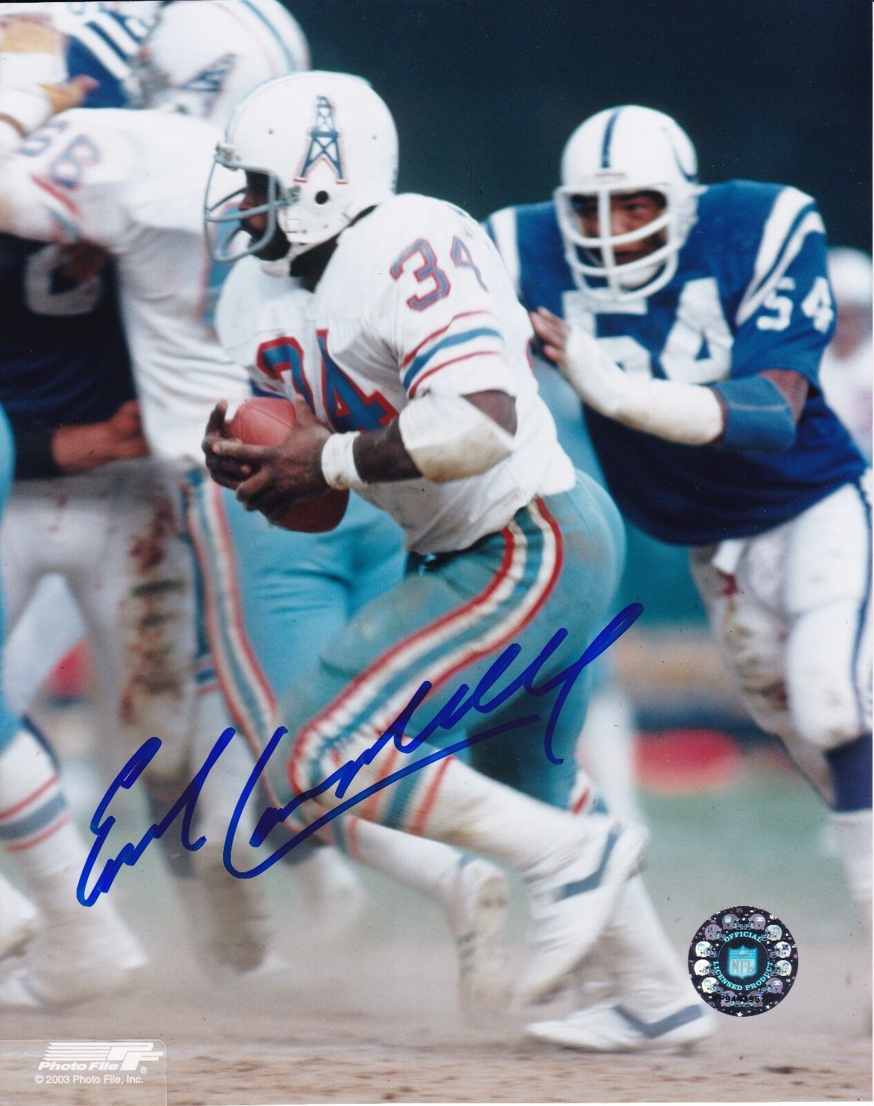 Earl Campbell autographed 8x10 Houston Oilers#5