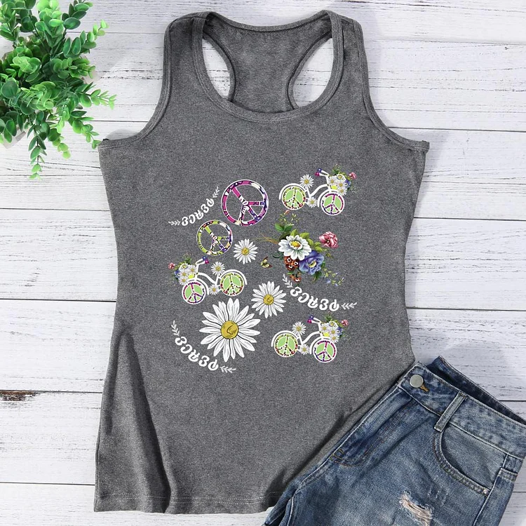 Peace rides a bicycle Vest Top-Annaletters