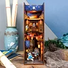 Fireworks Night --- 3D Wooden Puzzle Book Nook DIY Dollhouse with Sensor Light 