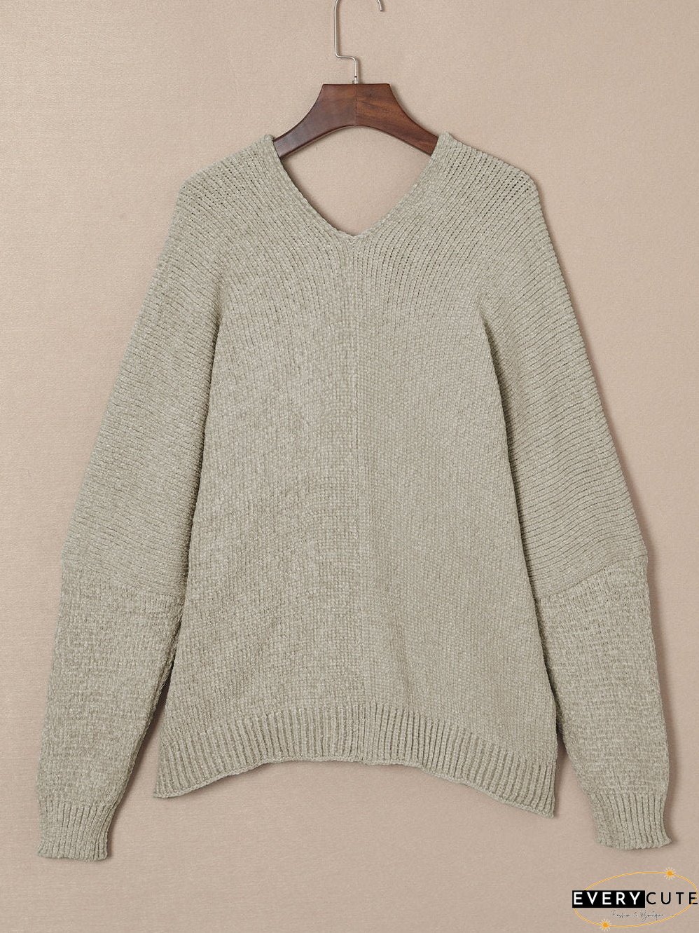 Solid Color Knit Cardigan