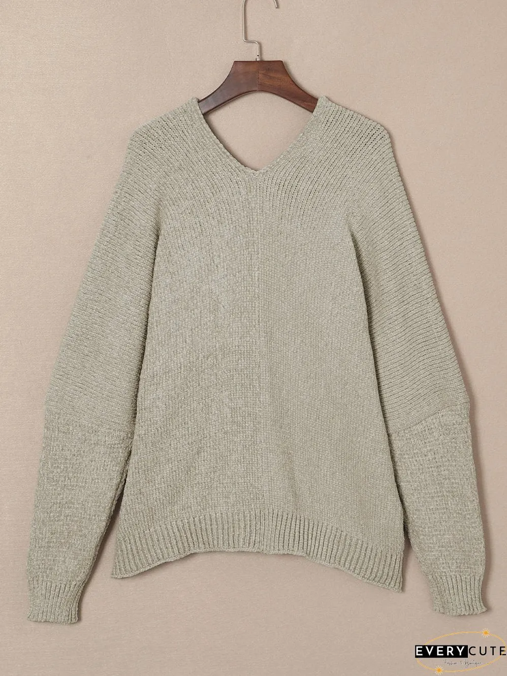 Solid Color Knit Cardigan