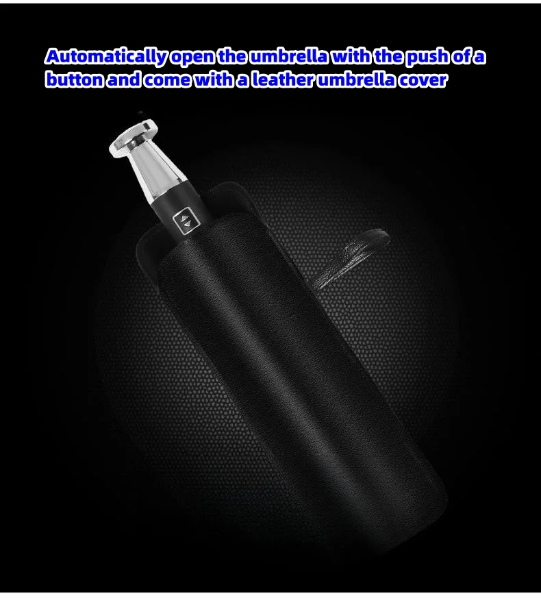 Car logo VIP business folding 10-bone black plastic umbrella