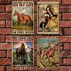 4PCS Cowgirl - Vintage Metal Signs Set - 20*30cm - Western