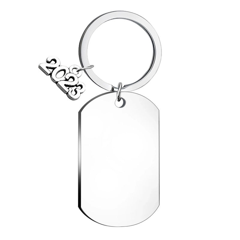 Minimalist Geometric Stainless Steel Unisex Bag Pendant Keychain
