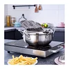 LAST DAY 49% OFF -Stainless Steel Frying Pot with Thermometer and Oil Drip Drainer Rack