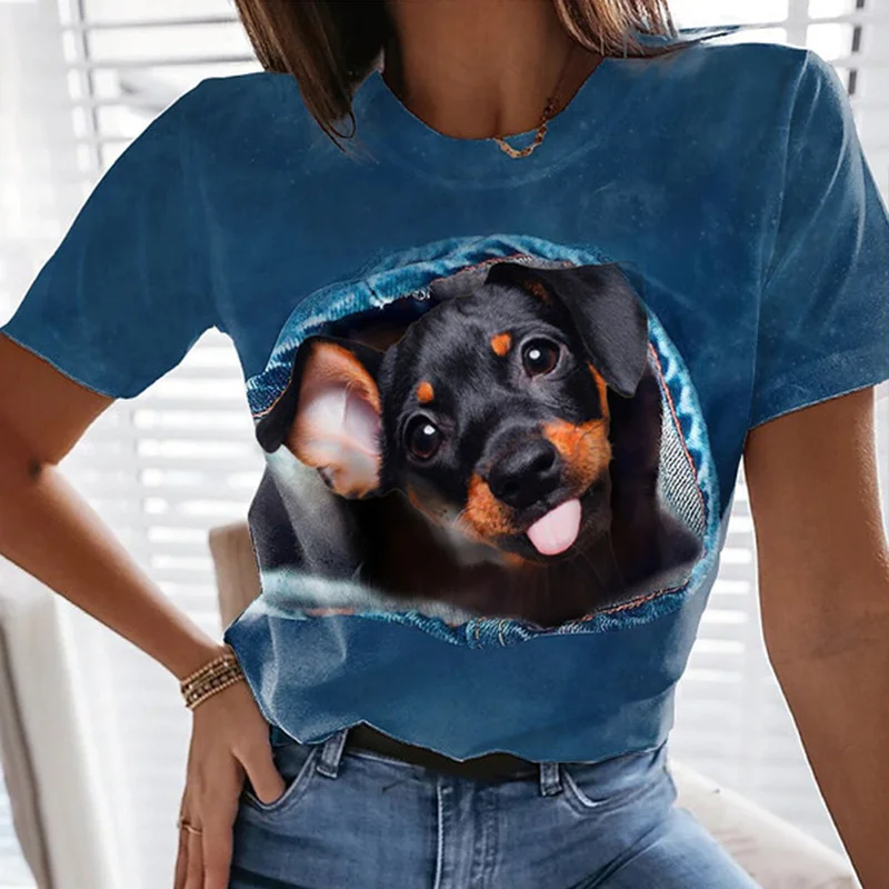 Fun Jeans Pet Dog Short Sleeve T-Shirt
