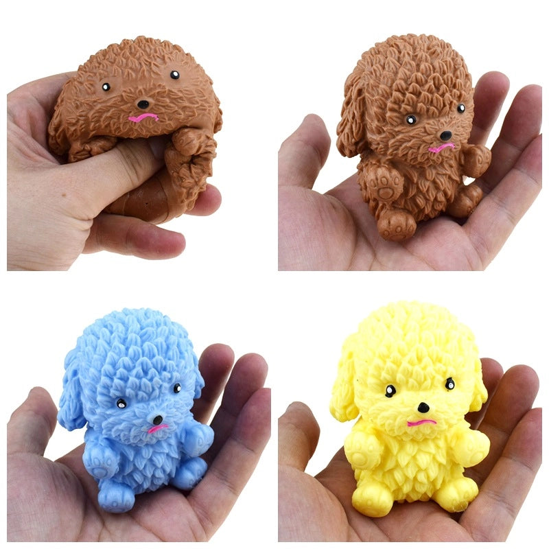 Novelty Tpr Plastic Squeeze Pumpkin Light Hairy Ball Halloween Toys