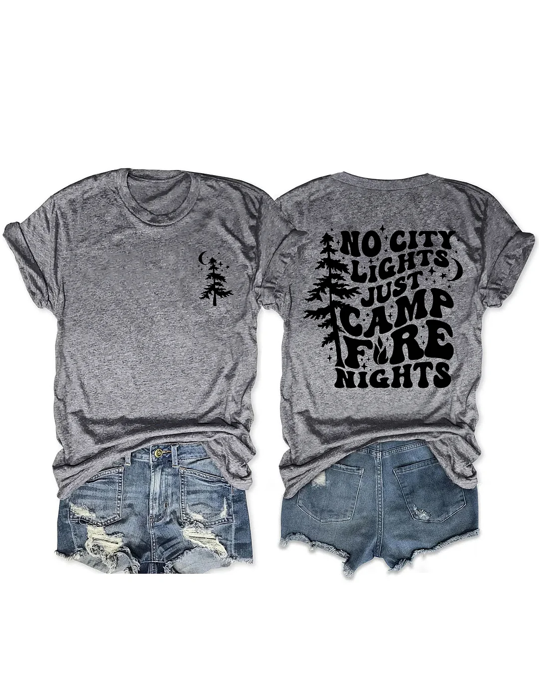 No City Lights Just Camp Fire Nights T-shirt