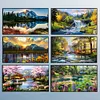 【2pcs/pack】 - Paysage - Peinture au diamant ronde compl&egrave;te - 70 * 40cm - grande taille