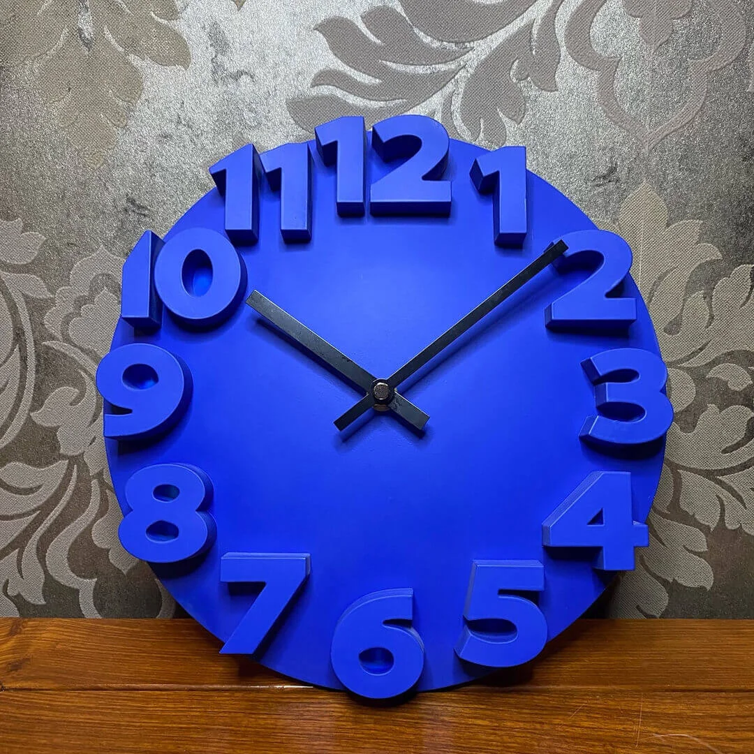 3D Stereo Digital Quiet Wall Clock