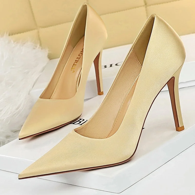 BIGTREE Shoes New Snake Pattern Women Pumps Sexy High Heels Party Shoes Stiletto Heels Wedding Shoes Large Size Female Shoes