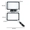 5x Portable Magnifier 48 LED Lights Dimmable Reading Magnifier for Books Reading