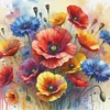Poppy-11CT Stamped Cross Stitch 40*40cm/15.75*15.75in