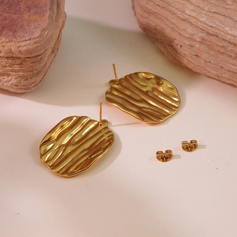 1 Pair Exaggerated Luxurious Minimalist Geometric 304 Stainless Steel Imitation Gold  Ear Studs