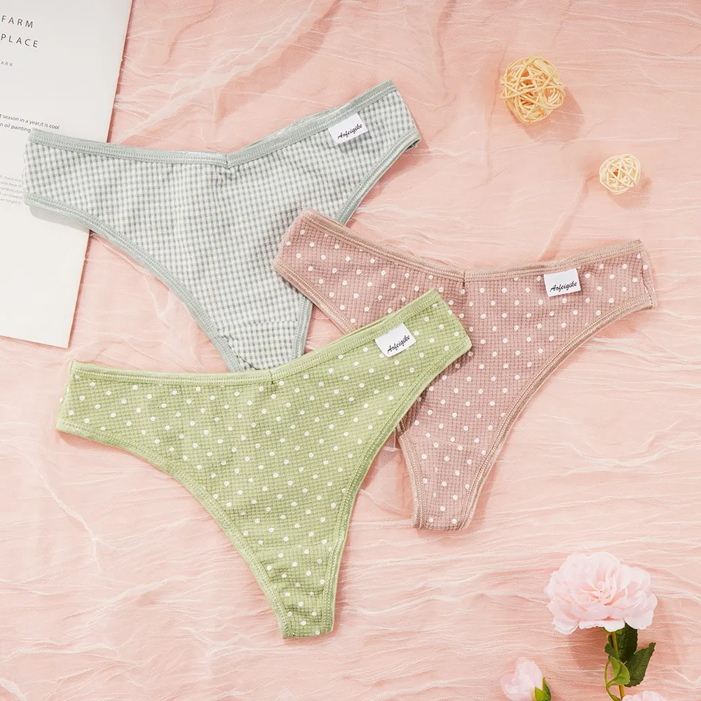 Billionm PCS Cotton Women's Underwear Sexy G String Seamless Panties Thong Low Waist Girls Briefs Soft Casual Lingerie