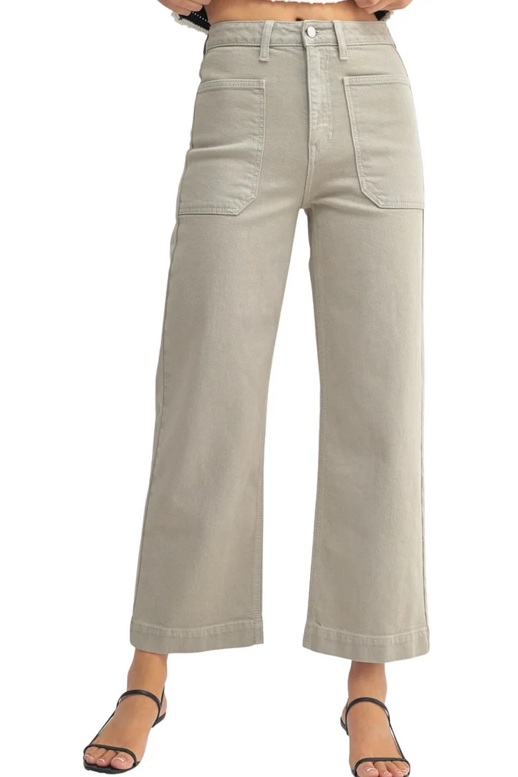 Just Black Denim - Utility Wide Leg - Moon Stone