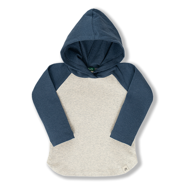 Midnight Long Sleeve Rib Hoodie